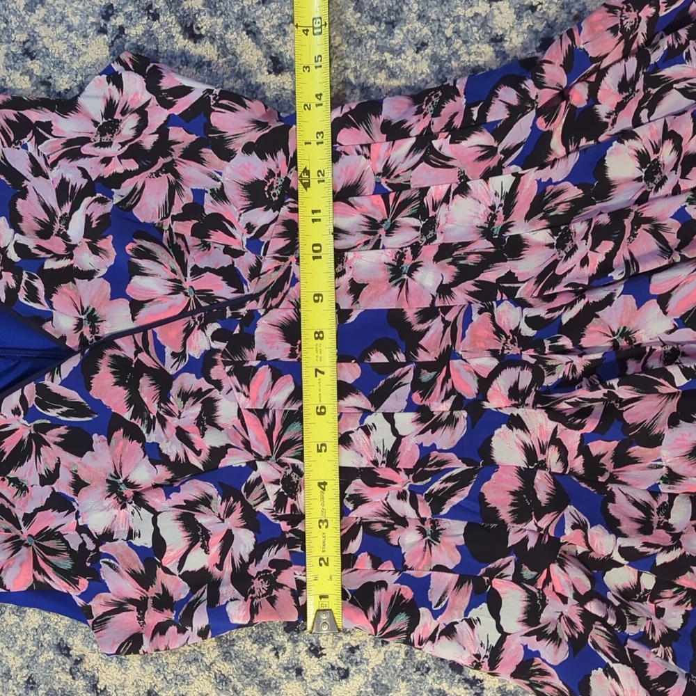 J Crew 2 silk dress floral pink blue midi length zip in back sleeveless pleated - Picture 11 of 16